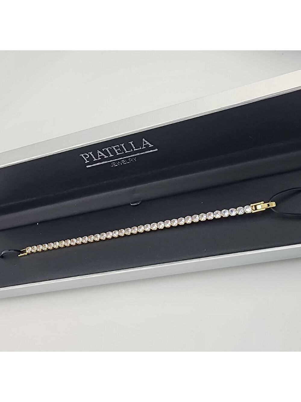 Brand New Gold Plated White Gemstone Bracelet